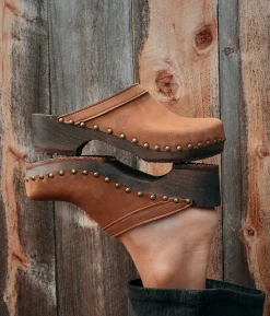 Athens studded clog mule