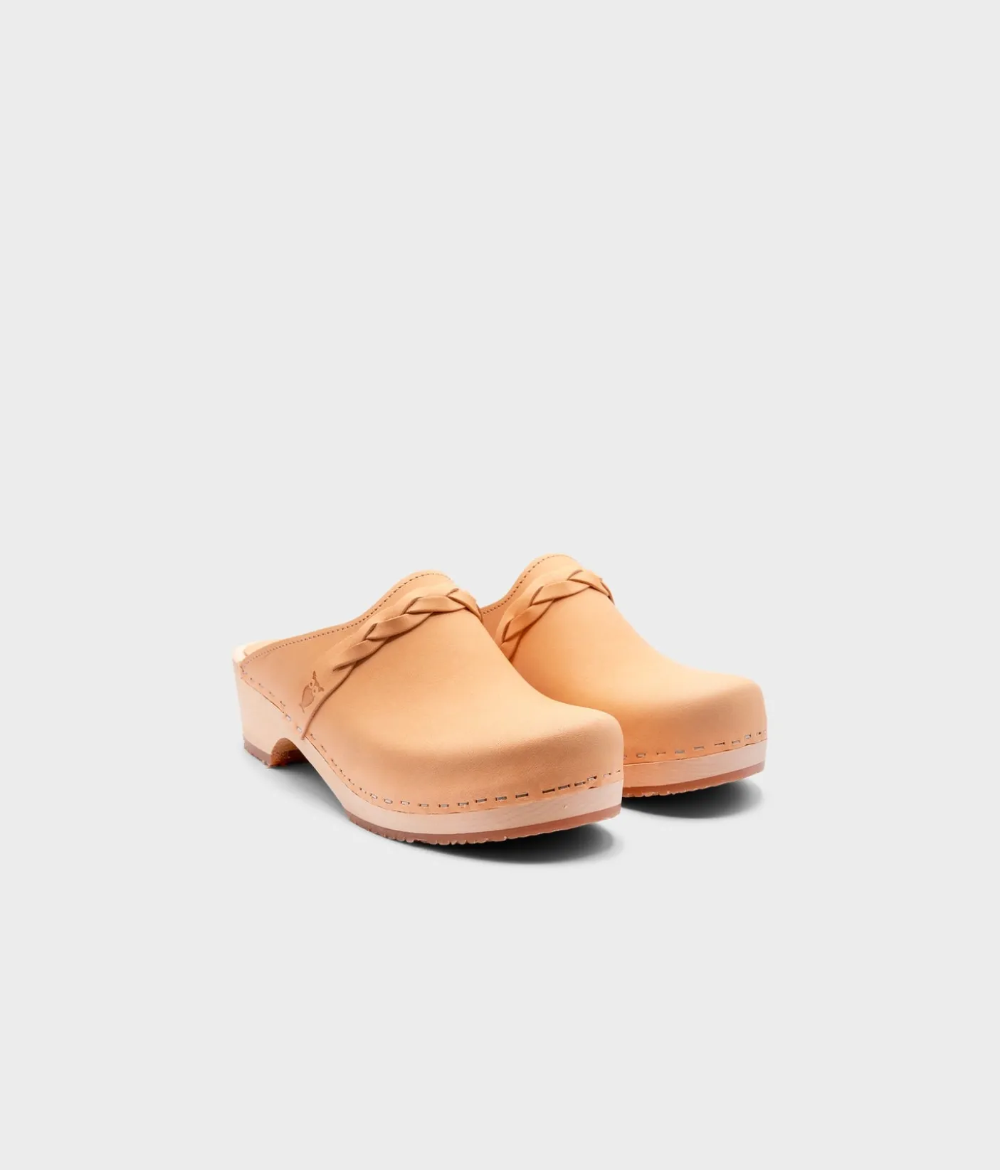 Brussels braided clog mule