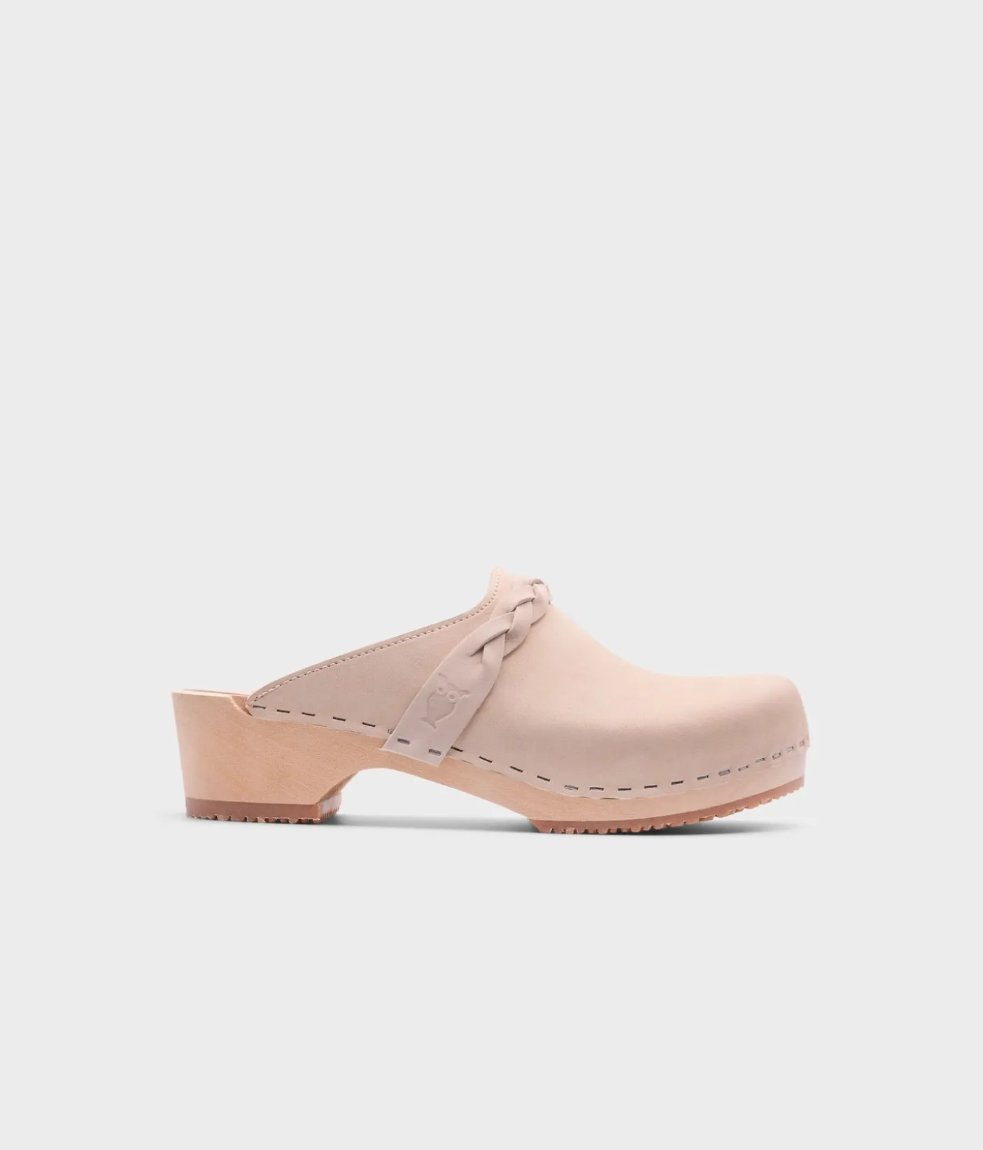 Brussels braided clog mule