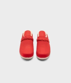 Brussels braided clog mule