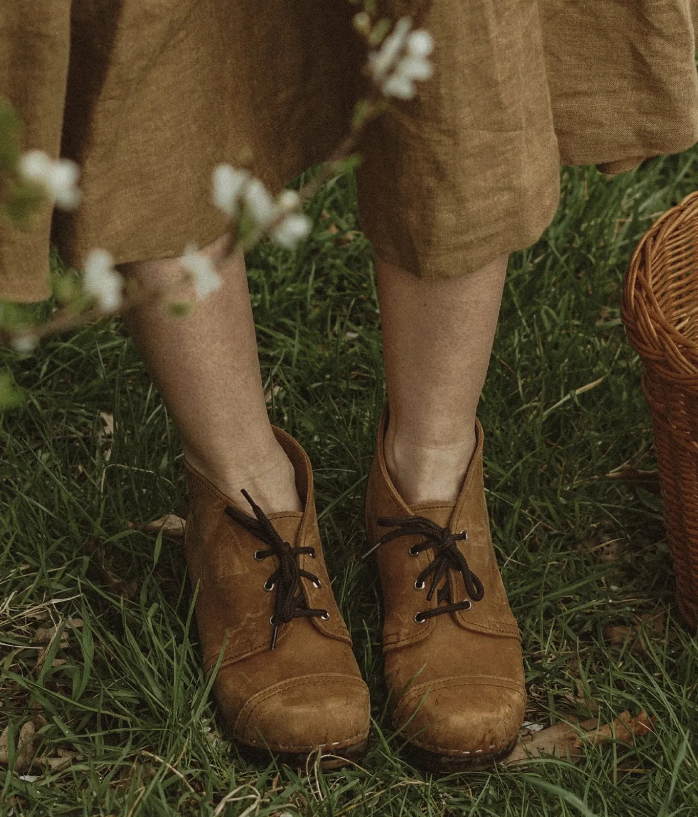 Chukka cap toe clog boots