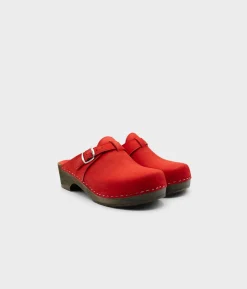 Halmstad buckled clog mules