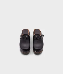 Nashville buckled clog mule