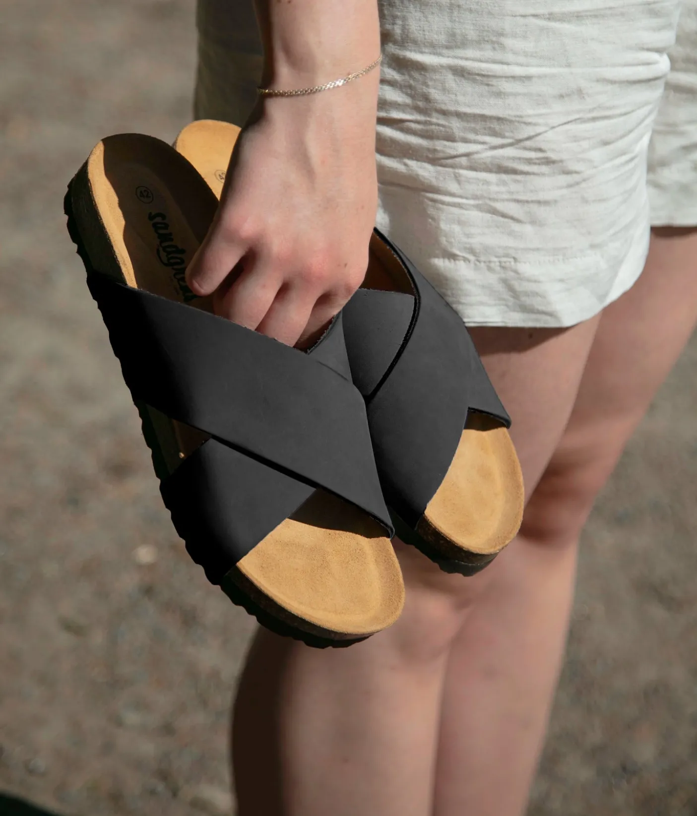 Soria criss-cross cork sandal