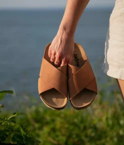Soria criss-cross cork sandal