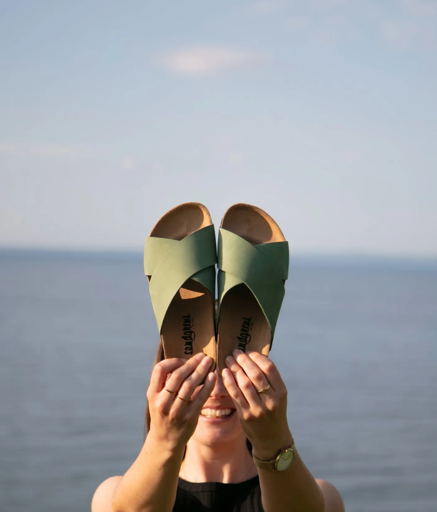 Soria criss-cross cork sandal