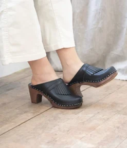 Venice fringed clog mule