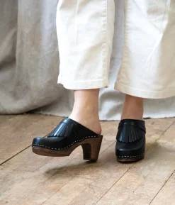 Venice fringed clog mule